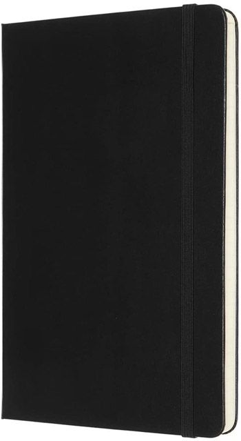 Класически черен тефтер Moleskine с твърди корици, комбинирани страници