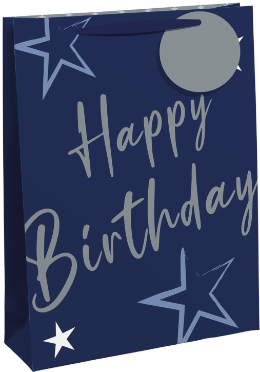 Подаръчна торбичка Eurowrap - Male Birthday, средна