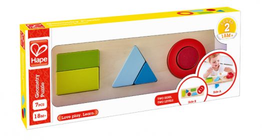 Дървен пъзел Hape - Геометрични фигури