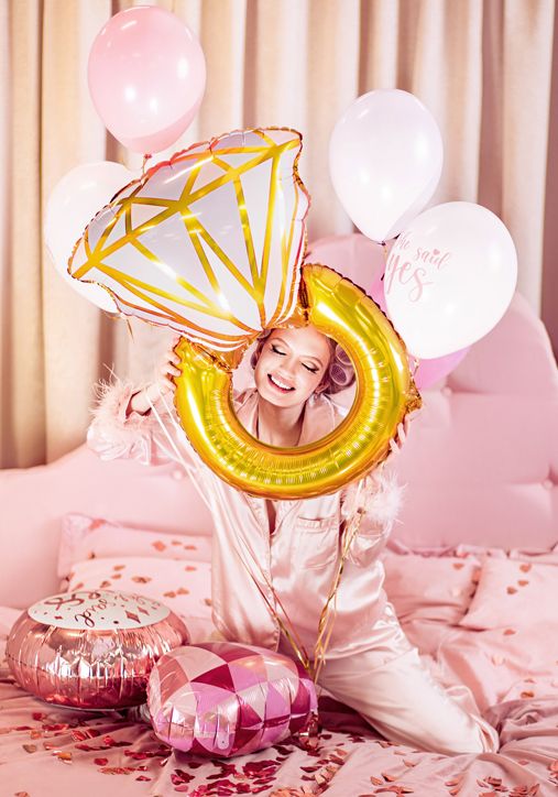 Комплект балони PartyDeco - Пръстен, 6 бр.