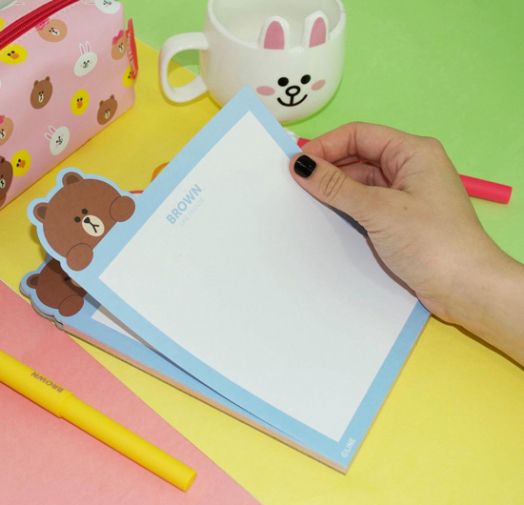 Пад за бележки Line Friends