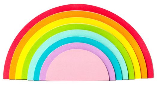 Лепящи листчета Legami Rainbow Thoughts за бележки