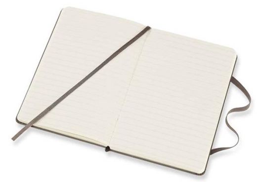 Джобен кафяв тефтер Moleskine Classic Earth Brown с твърди корици и линирани страници