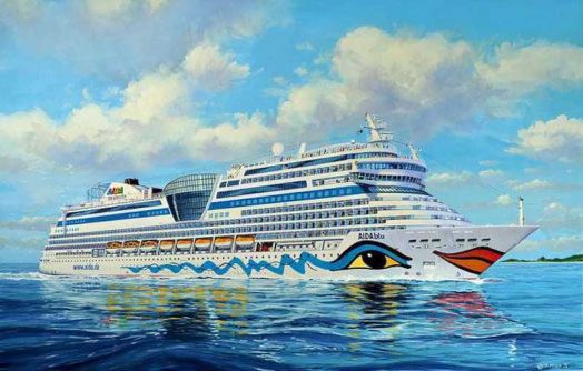 Сглобяем модел Revell - Круизен кораб AIDA 63.4 см. (blu, sol, mar, stella)