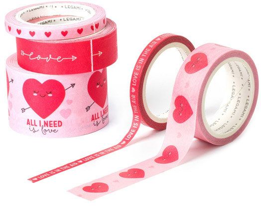 Комплект цветно тиксо Legami - Heart