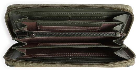 Дамски портфейл Bugatti Sina Long Zip, зелен