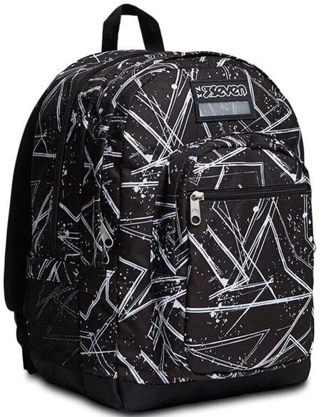 Ученическа раница Seven Freethink Black 2022 с две отделения и USB порт