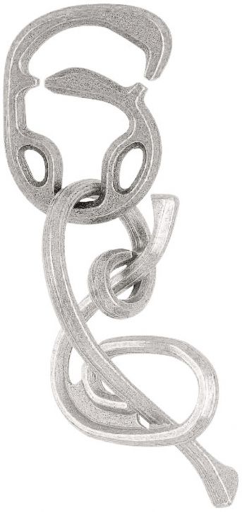 3D пъзел Eureka Hanayama Cast Mini Huzzle Enigma Silver