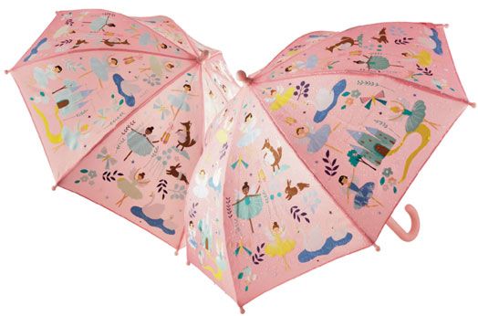 Детски магически чадър Floss & Rock, Colour Changing Umbrella, Enchanted - Балерини