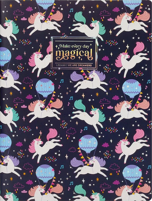 Тетрадка Legami - Еднорози, B5