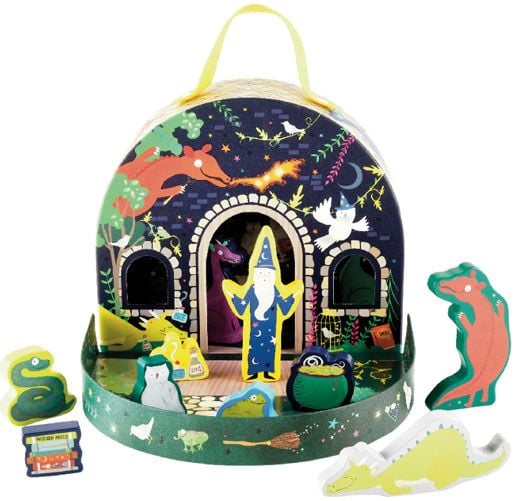 Кутия за игра с дървени фигурки Floss & Rock, Spellbound - Магьосник