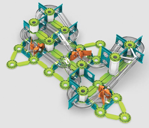 Магнитен конструктор Geomag Mechanics - Състезателна писта, 130 части
