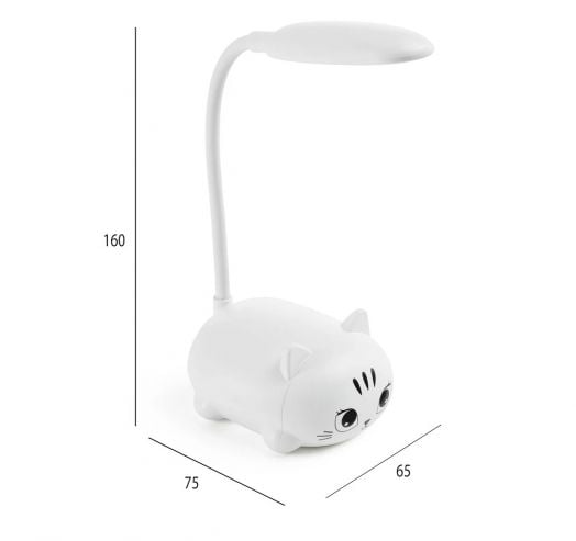 Настолна лампа Miquelrius Back2Fun - Коте, бяла