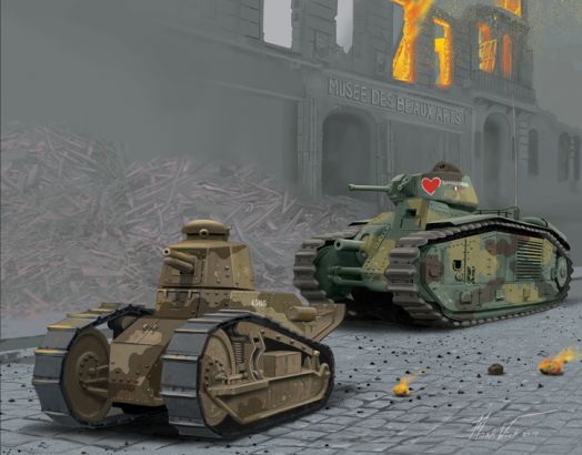 Сглобяем модел - Танк Char B.1 и Танк Renault FT.17