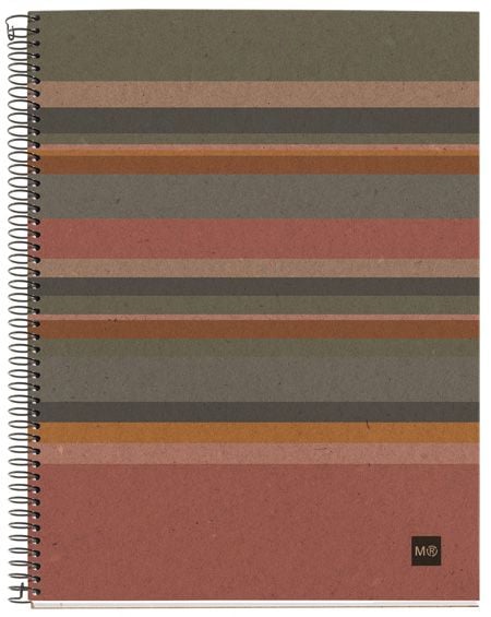 Тетрадка Miquelrius Recycled Ecolines А4 със спирала, 120 листа на малки квадратчета