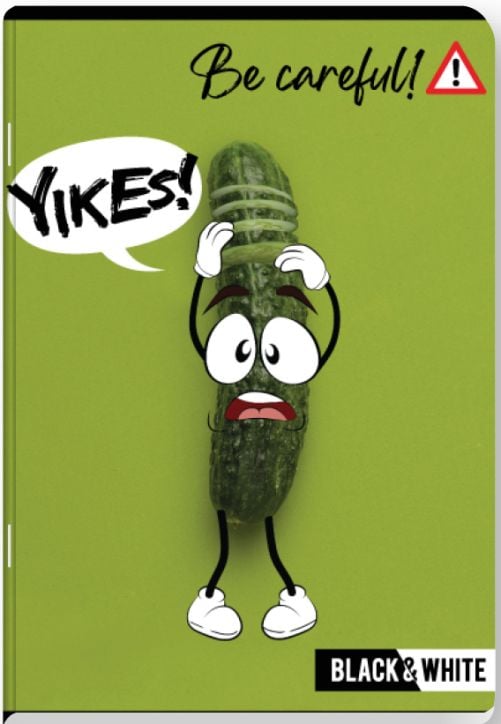 Тетрадка Black & White Boy A5, 40 листа - тесни и широки редове