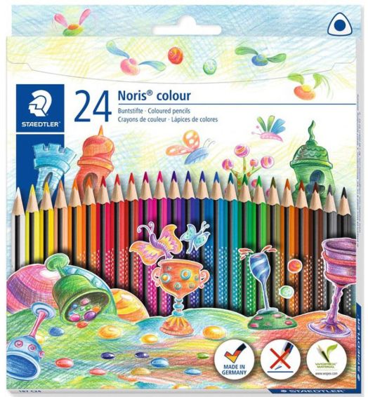 Комплект цветни моливи Staedtler Noris Colour 187, 24 цвята
