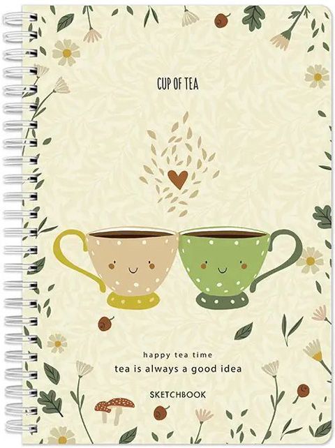 Скицник Drasca Happy Tea Time: Cup of Tea, A5 60 листа