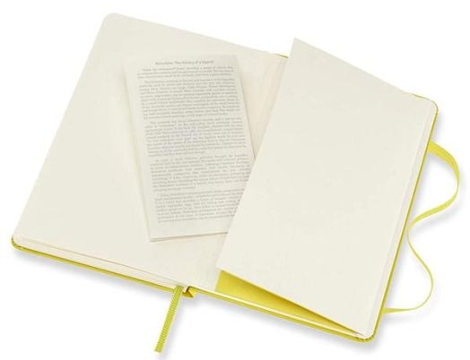 Джобен цинково-жълт тефтер Moleskine с твърди корици и линирани страници