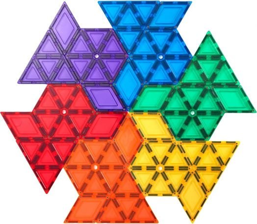 Магнитен конструктор Learn and Grow Toys - Геометрични фигури, 36 части