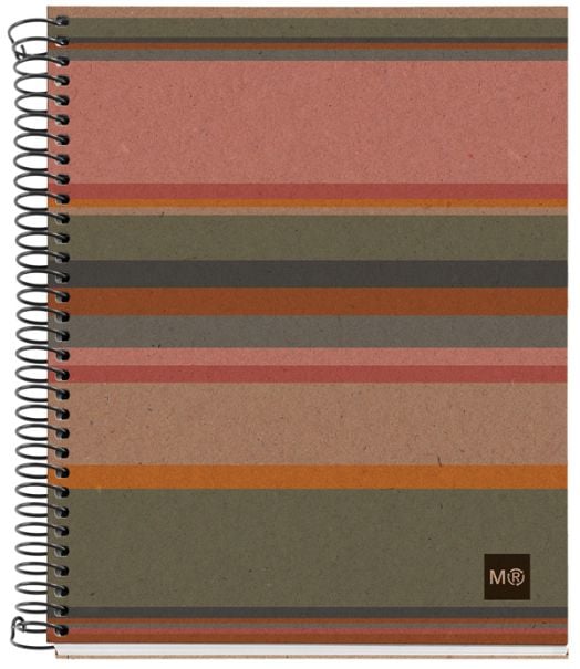 Тетрадка Miquelrius Recycled Ecolines А5 със спирала, 120 листа на малки квадратчета