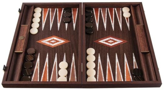 Табла Manopoulos с отделения - естествен орех с перли, 48 х 30 см.