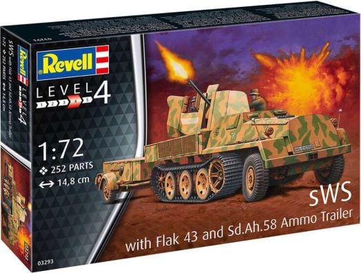 Сглобяем модел Revell - Военен трактор sWS Flak 43