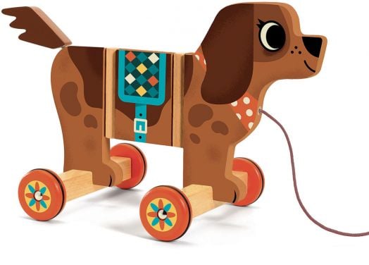 Играчка за дърпане Djeco - Куче