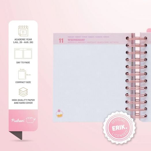 Ученически бележник - органайзер Grupo Erik Pusheen за 11 месеца - август 2025 / юnи 2026 година
