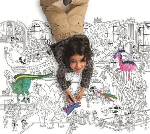 Гигантски плакат за оцветяване Crocodile Creek - Ден в музея