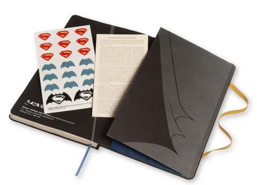 Голям тефтер Moleskine Batman vs Superman - Batman с широки редове, Limited Edition