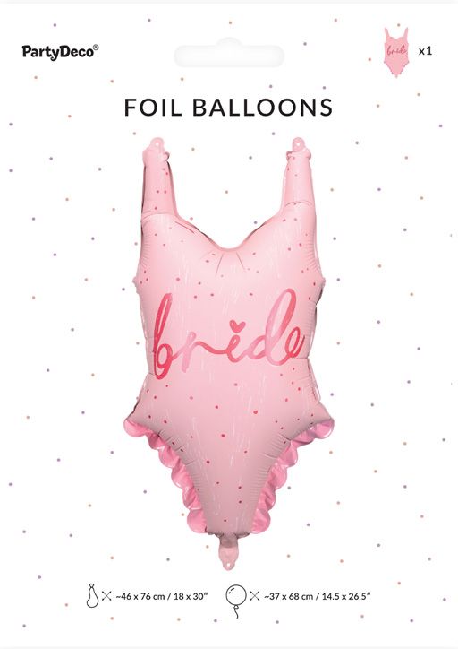 Фолиев балон PartyDeco - Бански костюм за булка