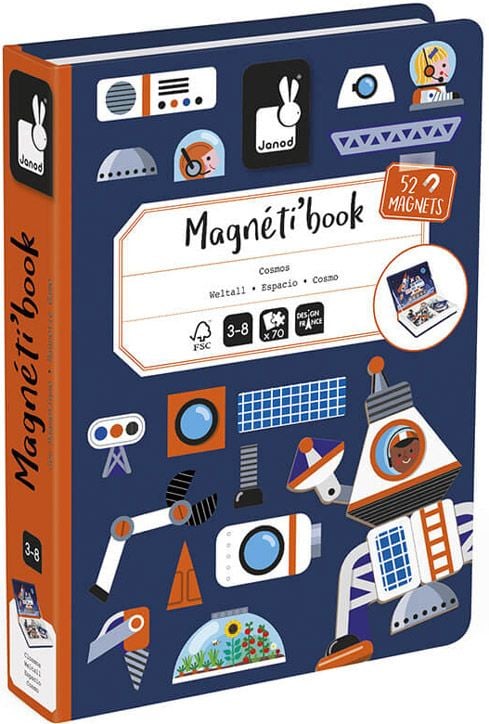 Детска магнитна книга Janod - Космос