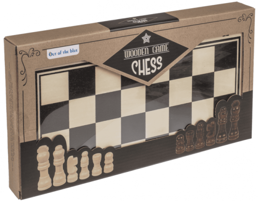 Сгъваем дървен шах Out of the Blue, 34 х 34 см.