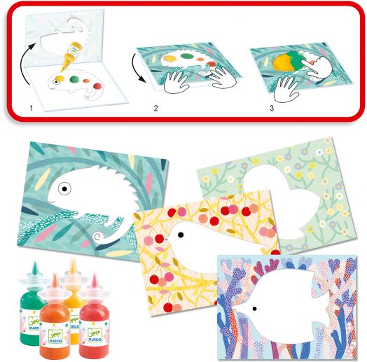 Комплект за оцветяване Djeco - Squirt and Spread