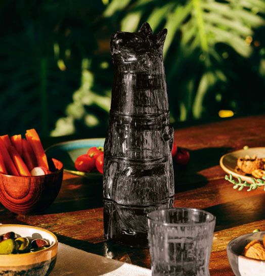 Комплект чаши DOIY - Котка, черен цвят