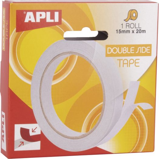 Двойнолепящо тиксо Apli, 15 mm х 20 m
