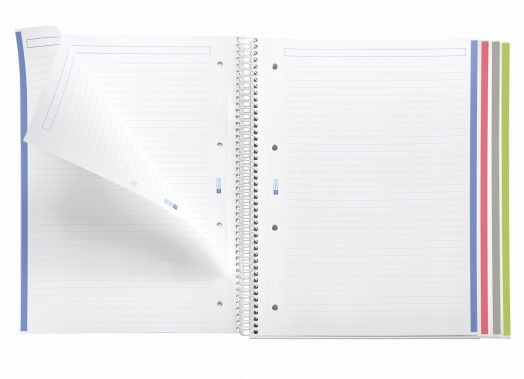 Тетрадка Miquelrius Rider Purple A4 със спирала, 140 листа с широки редове