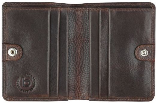 Кожен калъф за кредитни карти Bugatti Woven, кафяв