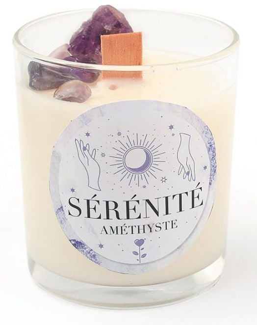 Комплект за правене на свещ Graine Creative - Литотерапия Аметист