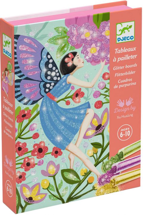 Творчески комплект Djeco: Рисуване с брокат, феи