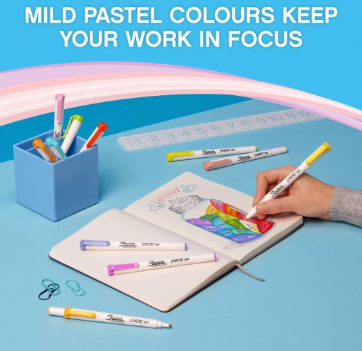 Комплект двувърхи маркери Sharpie S-Note, 8 цвята