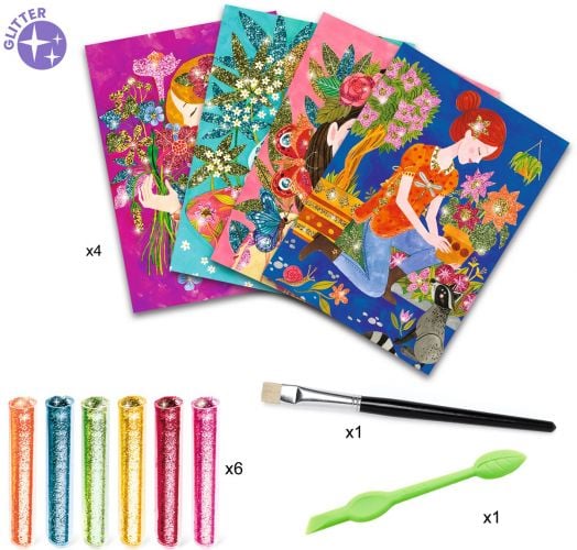 Комплект за рисуване Djeco - Ароматът на цветята