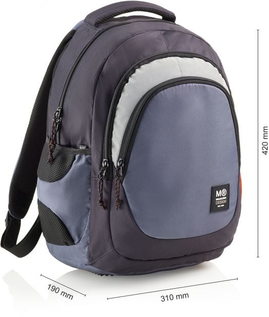 Ергономична раница Miquelrius Rider Blue с две отделения и USB порт, 30 л.