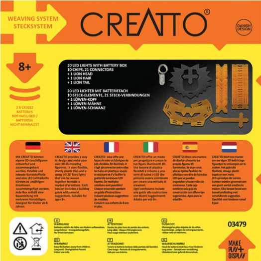 Направи сам 3D LED фигурки 4 в 1 Creatto - Лъв