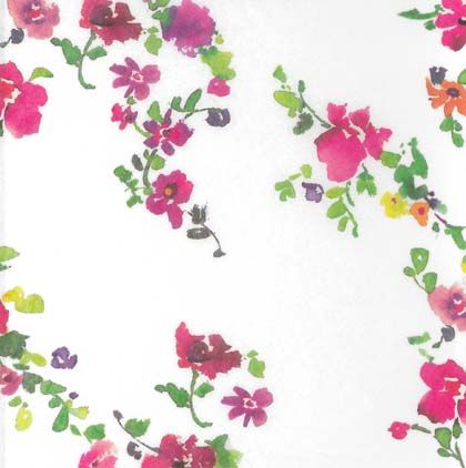 Картичка Painted Flowers