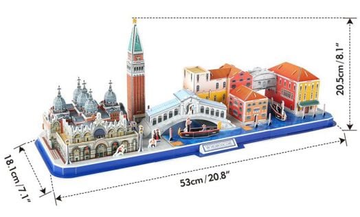 3D пъзел Cubic Fun Cityline - Venice, 126 части