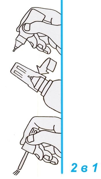 Коректор Carioca 2 в 1 (четка и писалка)