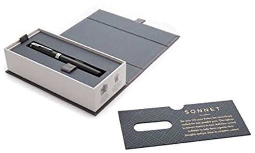 Писалка Parker Royal Sonnet Black Lacquer Chrome Trim