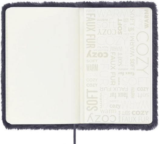 Тефтер Moleskine Faux Fur в кутия, тъмносин